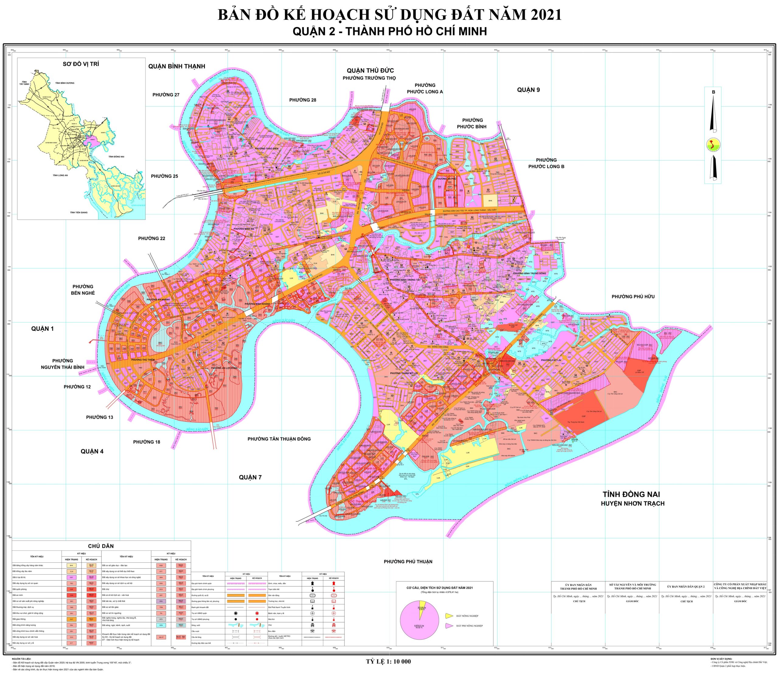 Bản đồ quy hoạch sử dụng đất quận 2